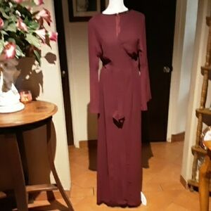 Elegant Burgundy Dress And Shorts POLYESTER